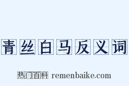 青丝白马反义词是什么意思的图片